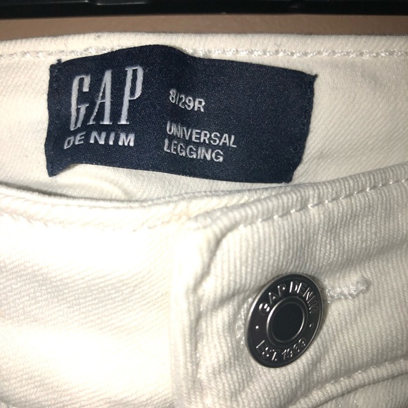 NWT GAP Denim White Universal Leggings Size 8/29R - Picture 3 of 4